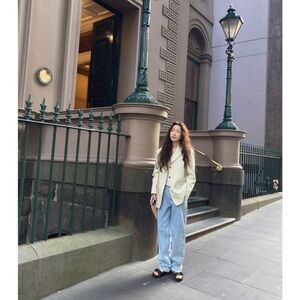 NWOT Maybe Baby Korean Brand Cream Blazer